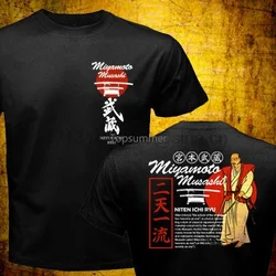 Japanese Samurai Miyamoto Musashi Niten Ichi Ryu 2 Katana Kendo Schoo Fashion 2019 Brand Design Casual T Shirt