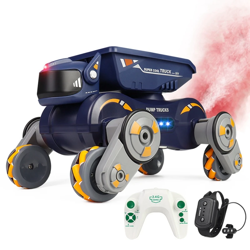 Controle Remoto Spray Car para Meninos e Meninas, Robô Elétrico Cão, Sensor de Gesto Rotativo, Presentes de Música, Rotação 360 °, 2.4GHz