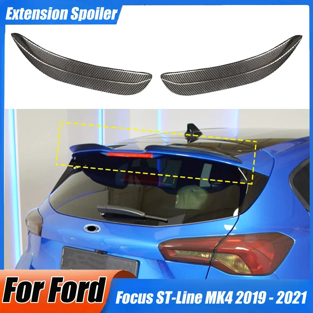 Car Accessories For Ford Focus ST-Line MK4 2019 2020 2021Hatchback Rear Extension Spoiler ABS Roof Small Tail Wing Splitter