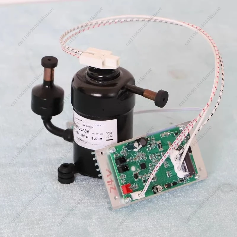 ST19DC Ultra-Mini Micro Compressor, 12V/24V/48V DC, 400W Cooling Capacity for DC Air Conditioner & Water Chiller view 2
