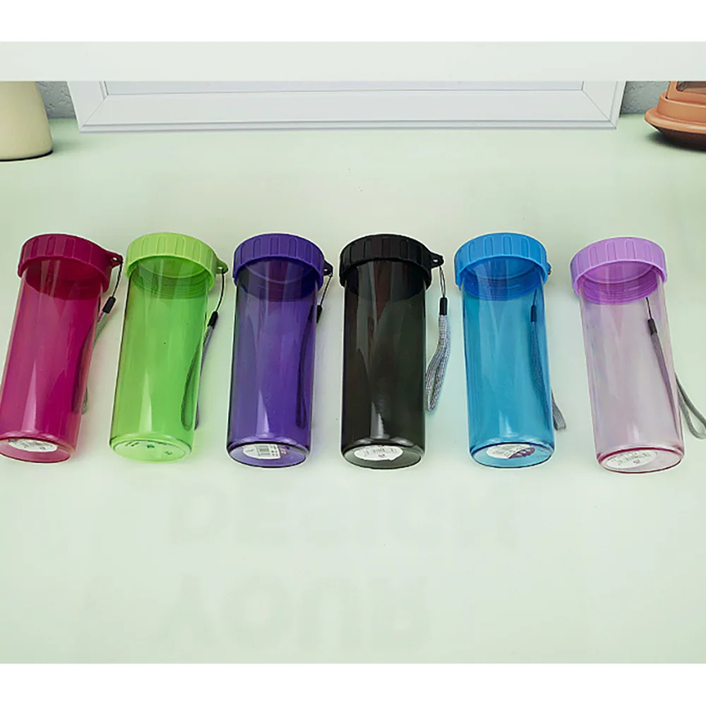 

430ML water cup solid color portable plastic material sealed leak proof and drop resistant minimalist cup for outdoor students