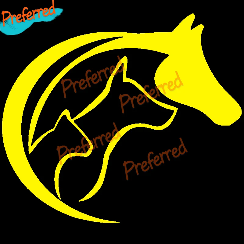 1x Aufkleber Hund Katze Pferd Auto Sticker Decal 12 X 10 cm Horse Cat Dog Love