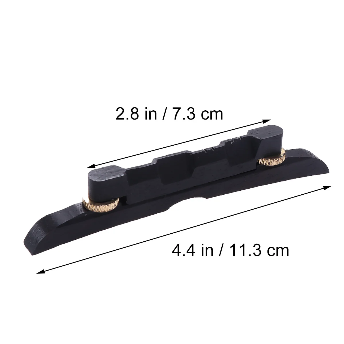 

Adjustable Mandolin Bridge Compensated Ebony Height Adjustable Two Footed Bridge Base for Best Tone Transmission