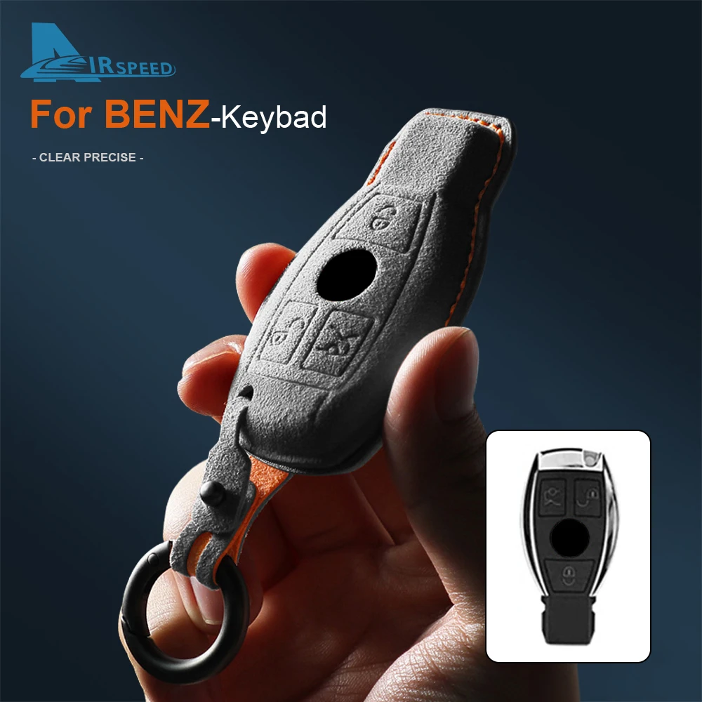 

Car Remote Key Case Cover Key Holder Italy Super Suede For Mercedes Benz W203 W210 W211 W124 W202 W204 AMG Accessories