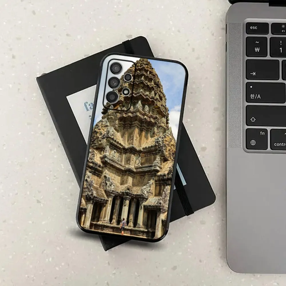 Angkor Wat Phone Case For Samsung S21,S22,S23,S30,Ultra,S20,Plus,Fe,Lite,Note,10,9,5G Black Soft Cover