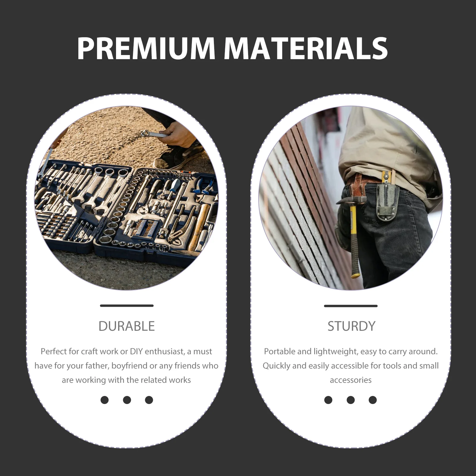 

Portable Wide Open Tools Bag Heavy Duty Lightweight Zippered Organizer Tool Holder for Craft Work Small Tool Bags