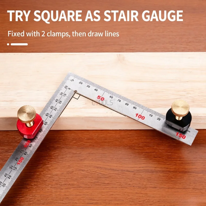 Workbench Peg Brake Stops Clamp Gauges for Conventional Framing Square Stops Framing Tool Rafter Gauge Clamp Carpenter Tools
