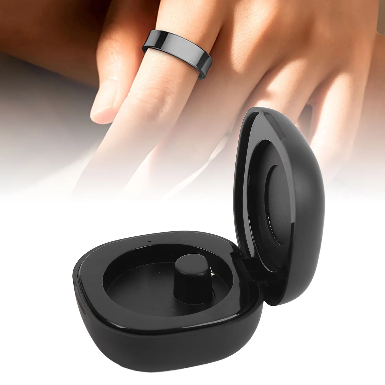 Smart Ring Ladekoffer Compact Fitness Ring Typ C Schnittstelle 200 mAh Akku Rot Grün Anzeige für R8 H01 R02 SR05