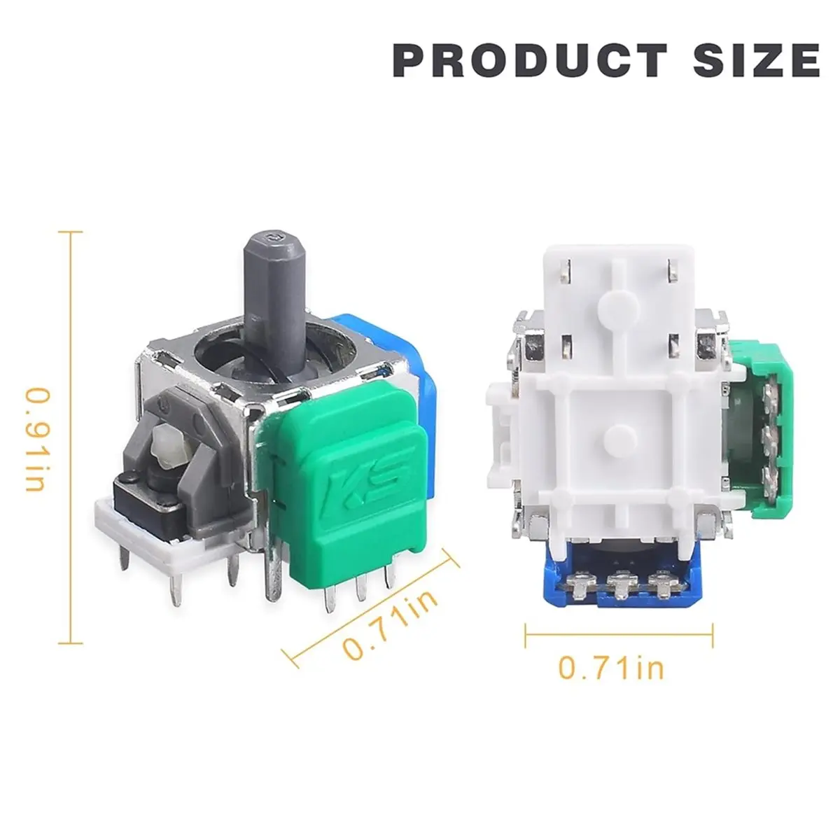 For TMR Hall Effect Joystick Magnetic Resistance Electromagnetic Joystick Gaming Controller 3D Joystick 10-Piece Set