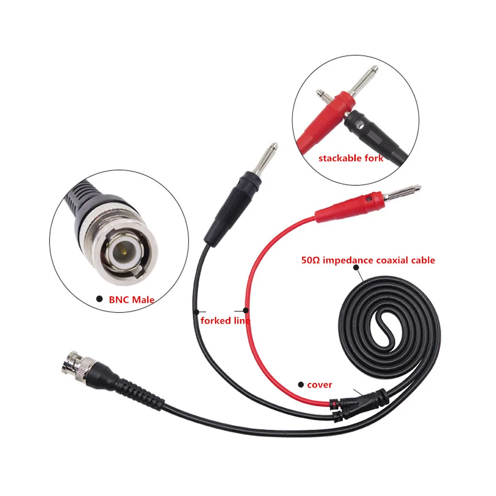 Imagem -05 - Banana Plug Teste Chumbo Sonda Cabo para Osciloscópio Gerador de Sinal 5a Conectar Cabo P1008a Dual mm 120cm P1008a