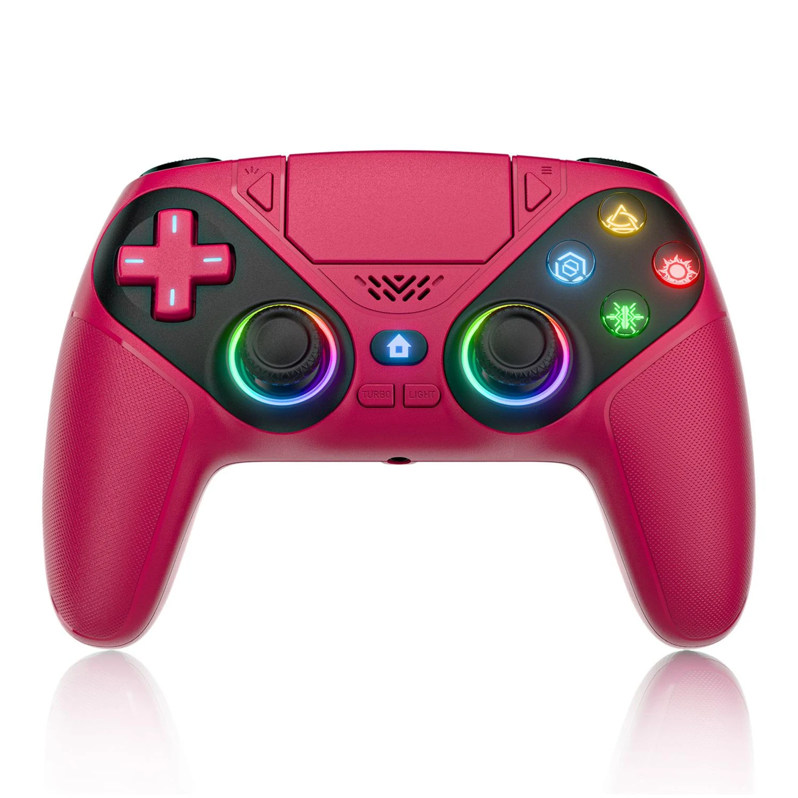 GAMROMBO RGB Lights Draadloze controller voor PS5/Playstion 5 Pro/Slim/PC Console Gamepad W/Hall Effect Trigger Turbo Trillingen - afbeelding 1