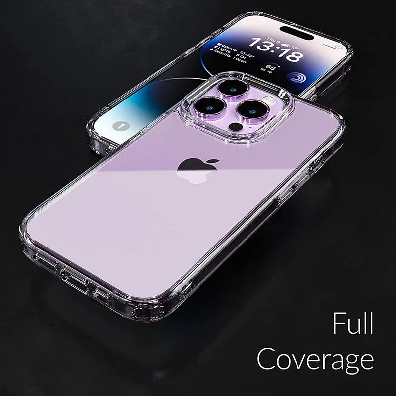 Funda transparente de silicona suave para iPhone, cubierta trasera ultrafina transparente para iPhone 15, 14, 13, 12 Mini, 11 Pro, XS Max, XR, X, 7, 8 Plus, SE 2020, 2022