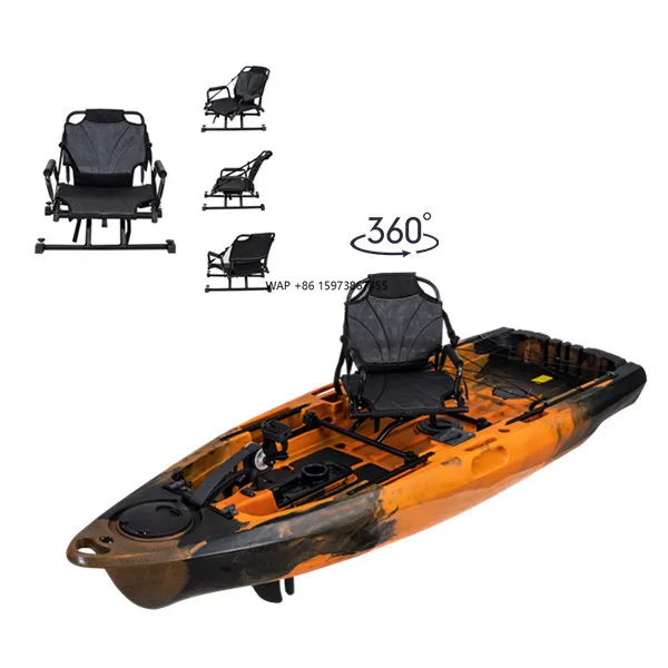 

2.9m Fishing Pedal Kayak 9ft Crab Boat with 360 Swivel Frame Aluminum Chair