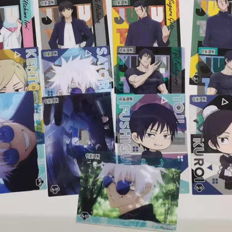 Anime Jujutsu Kaisen Cards Fushiguro Megumi Satoru Gojo Itadori Yuji Figurka Flash Card PhotoCards Zakładka do kolekcji prezentów