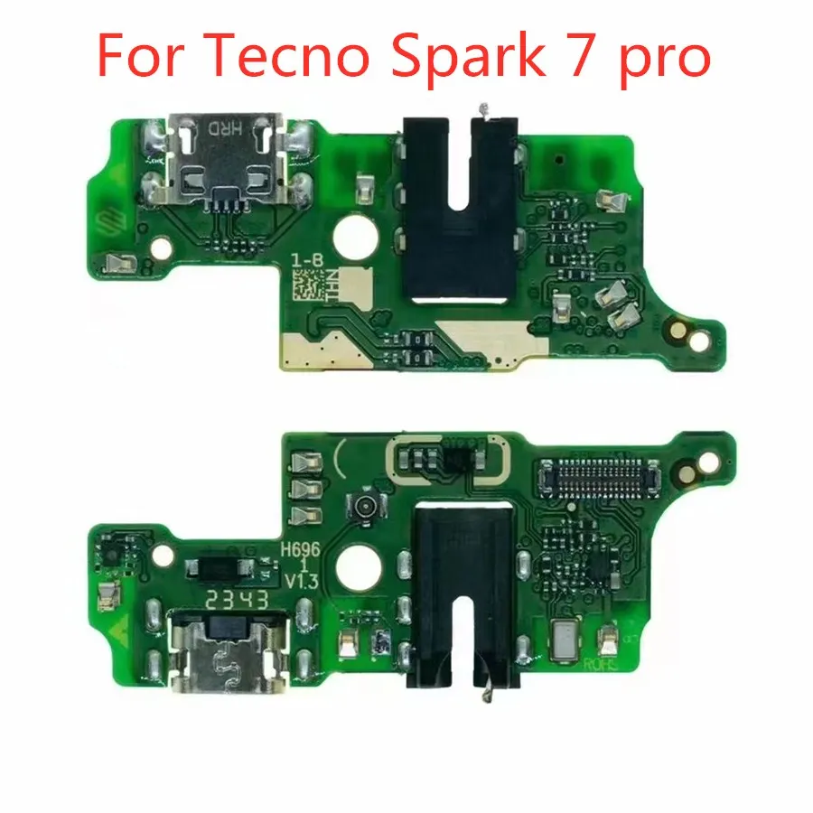 

1pcs USB Charging Dock Port Socket Jack Plug Connector Charge Board For Tecno Spark 7 Pro KF6 Flex Cable Headphone Audio Jack