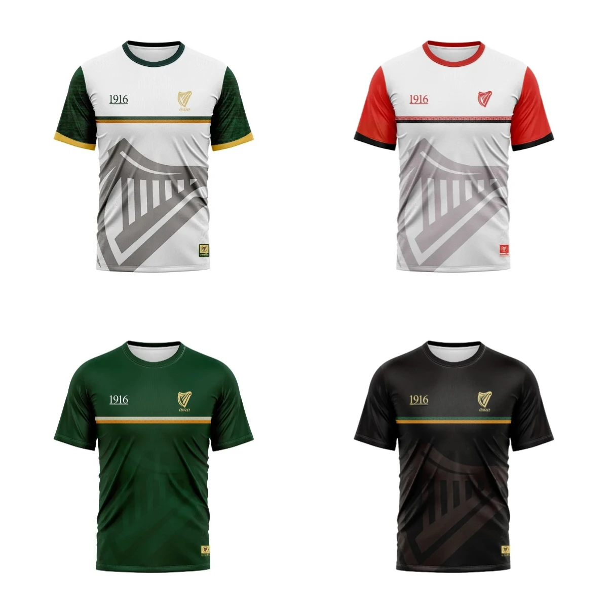 

2025 Summer 1916 Jersey Memorial Rugby Jersey 3D Printed Men's T-Shirt Fitness Training Suit Casual Short Sleeve Breathable
