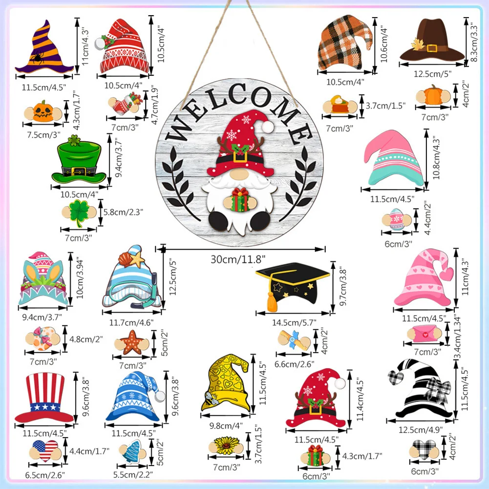 15 Hats And Accessories Set Interchangeable Decor Charming Design Charming Accessories Festive Decorations Lightweight Material
