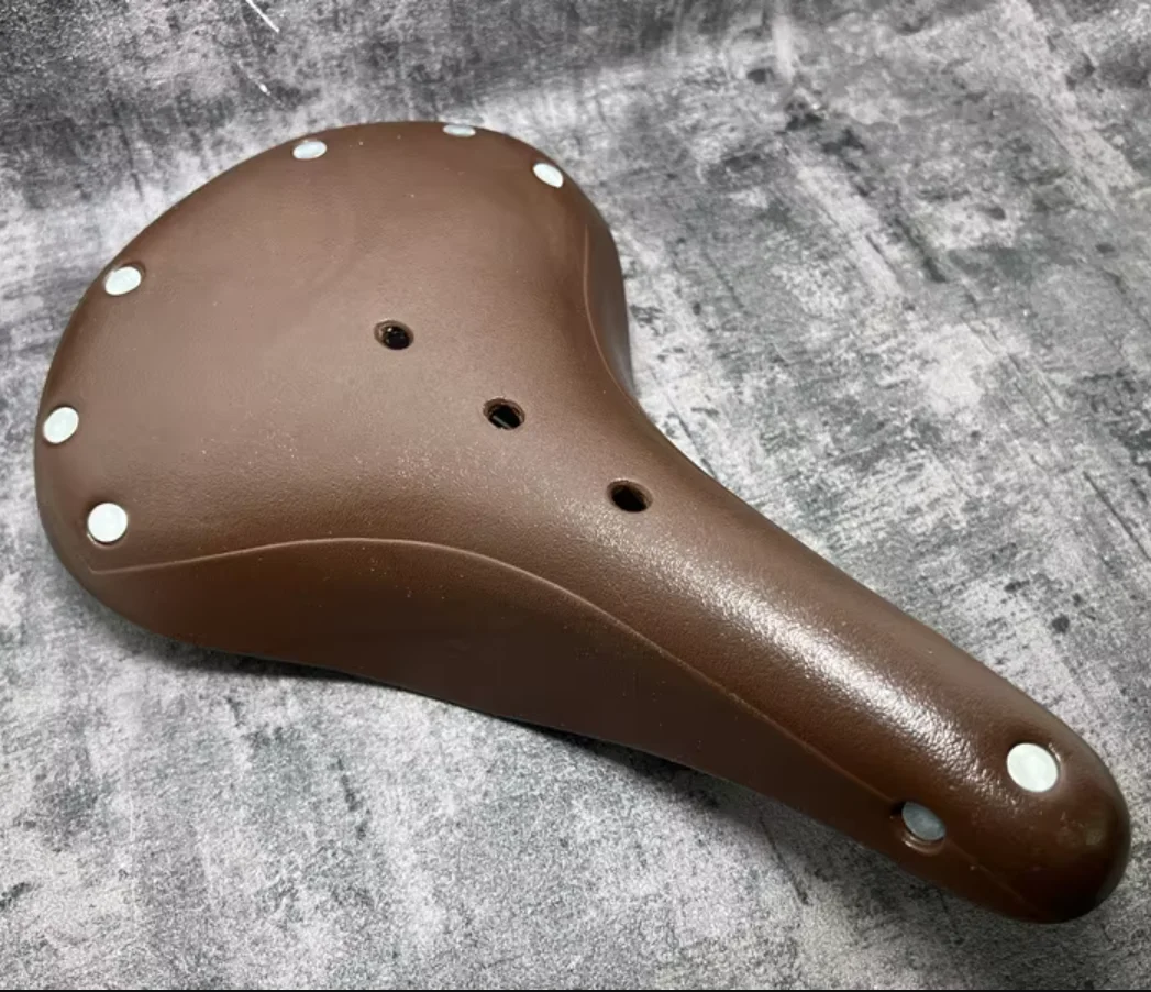 

G178 Cycling Saddle Retro Vintage Bicycle Saddle Lmitation Leather Road Brown Seat Cushion Polyurethane Material