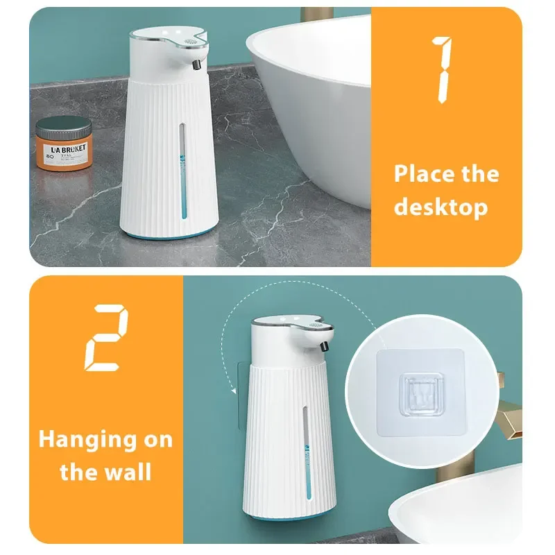 Automatic Soap Dispenser 400ml Touchless Foaming Soap Dispenser Wall-Mounted Liquid Alcohol Spray Smart Hand Washing Machine