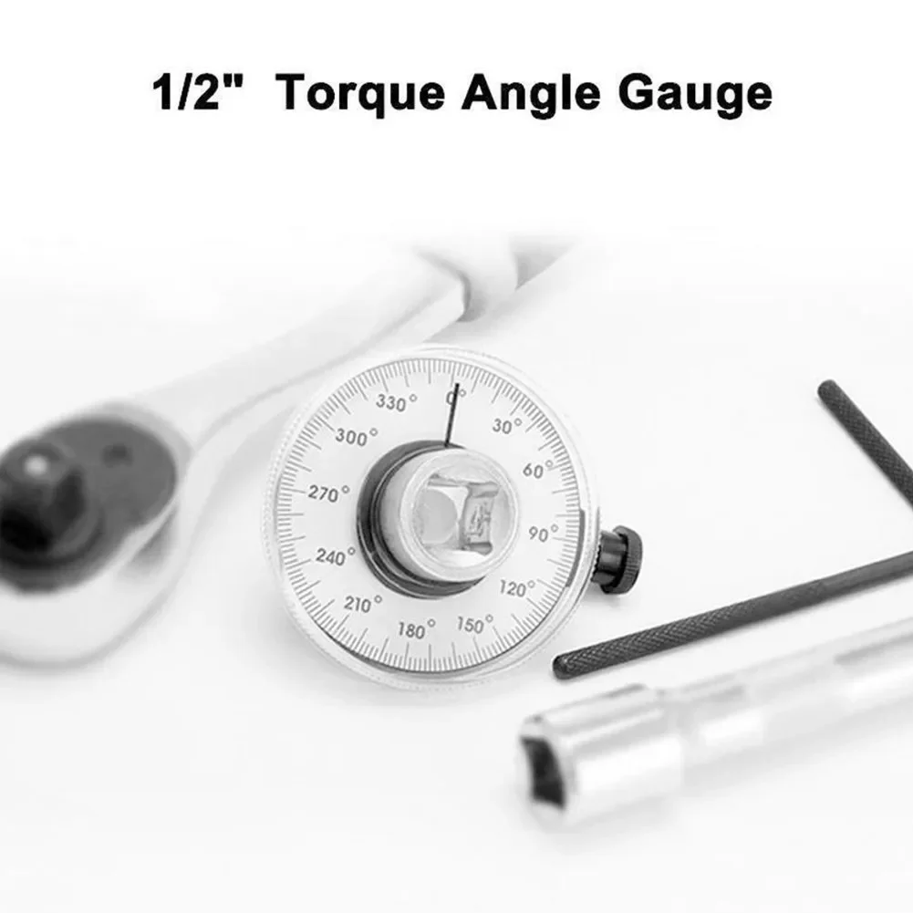 Torque Angle Gauge Meter With 1/2 Inch Drive And For 360 Degree Calibrated Scale For Precision Torque And Angle Measurement