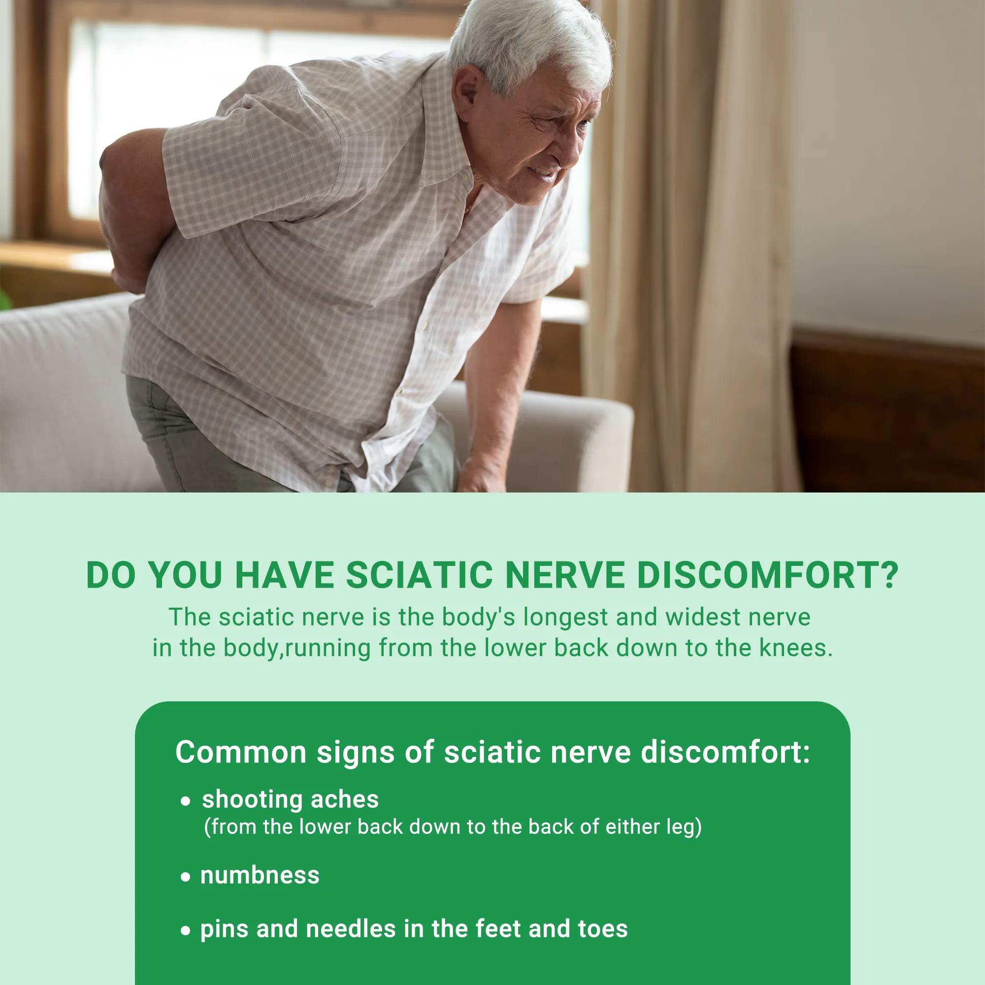 Ischias-Nerv-Kapseln – beseitigt Ischiasbeschwerden, gleicht Entzündungen aus, lindert Gelenkschmerzen, bewahrt die Gesundheit der Ischias-Nerv