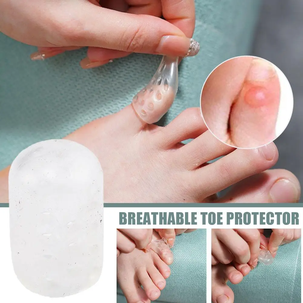 10pcs Respirável Toe Protetores Manga Joanete Almofadas Almofada Big Toe Guards Silicone Toe Covers Para Proteção De Ingrown Toenails