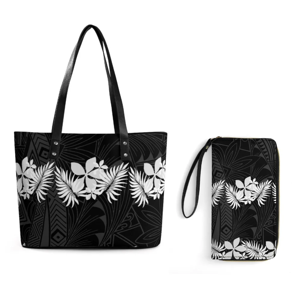 

Polynesian Women'S Large Capacity Single Shoulder Bag Long Purse Set Can Be Customized Fashion Bag Set