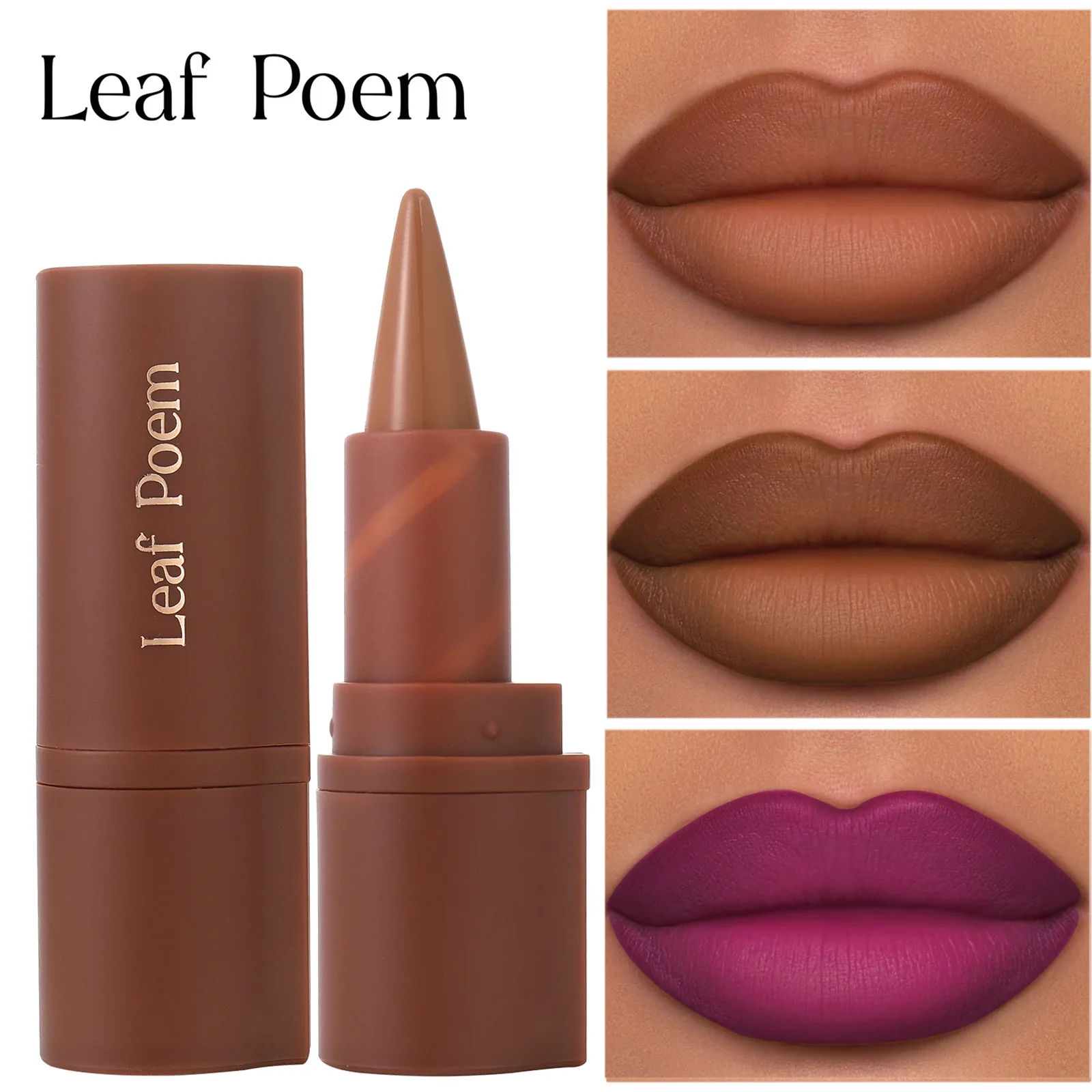 Sharp Tip 2-in-1 Lip Liner ลิปสติก Waterproof Matte Long-Lasting All Day Wear Smudge Proof for Defined Lips Daily Makeup