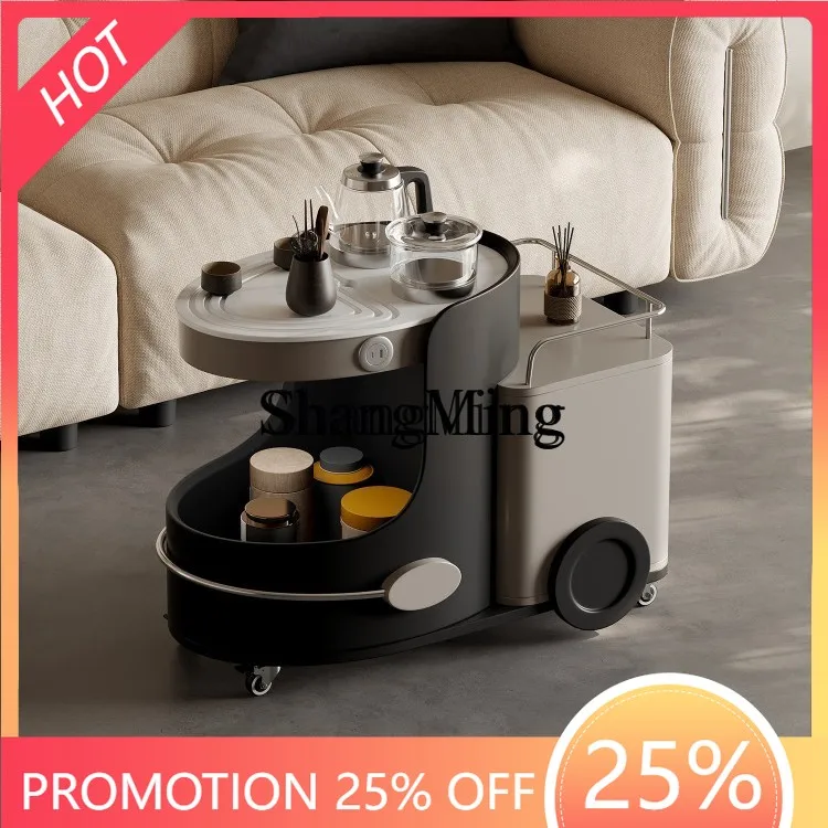 

CL movable tea table with kettle special-shaped coffee table living room balcony tea cart small tea table