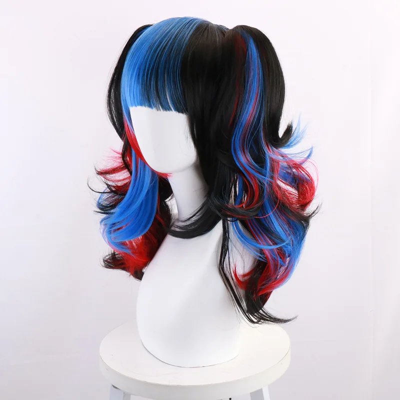 Fate/Grand Order / FGO Clear Shōnagon Multi-color Gradiënt Golvende Dubbele Vlechten Cosplay Pruik