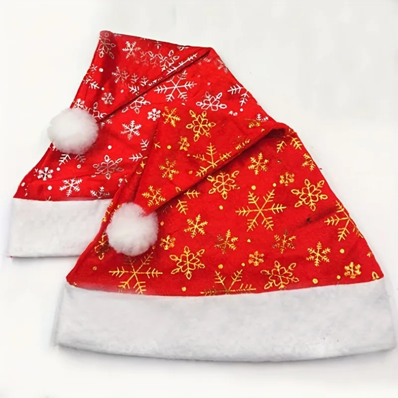 Nuevo estilo, sombrero de Papá Noel de Navidad, sombrero rojo largo de felpa para vacaciones para adultos y niños, suministros festivos para fiestas Unisex de 2024 años