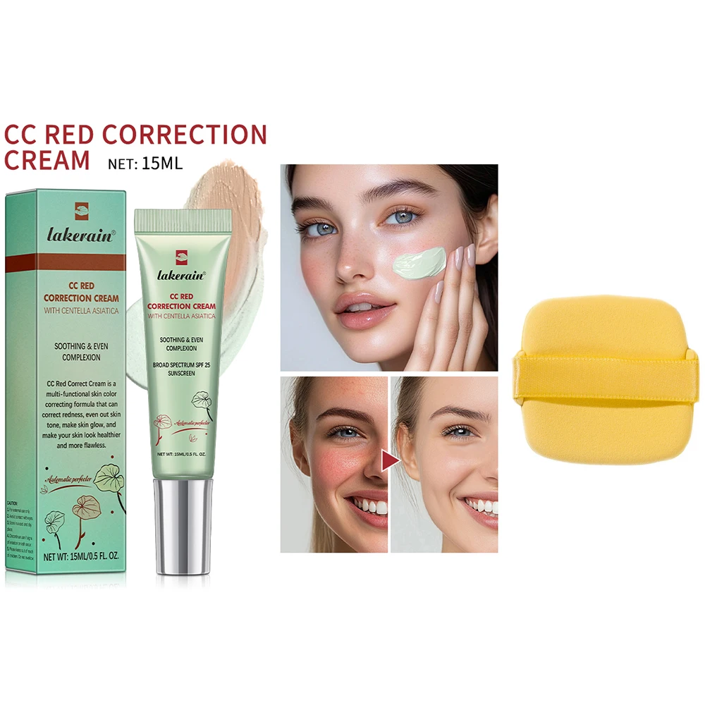 3 stks CC Crème Kleur Veranderende Vloeibare Foundation Centella Koreaanse Hoge Dekking Foundation Foundation Crème voor Gezichtsbasis Make-up