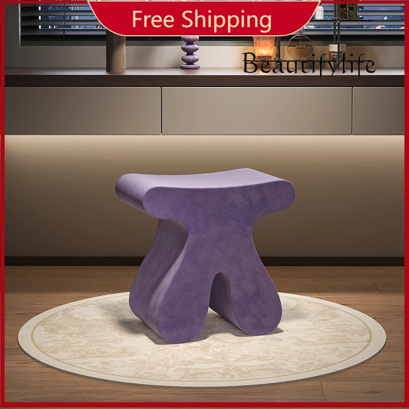 

c Modern Small Apartment Makeup Bedroom Bench Home Living Room Porch Shoe Changing Stool Cream Style Dressing Table Small Stool
