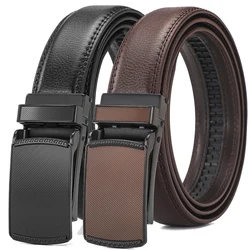 High-quality men's leather Belt Comfort Click Belt automatic buckle flip Belt convenient, business casual golf Ratchet Belt, Chr