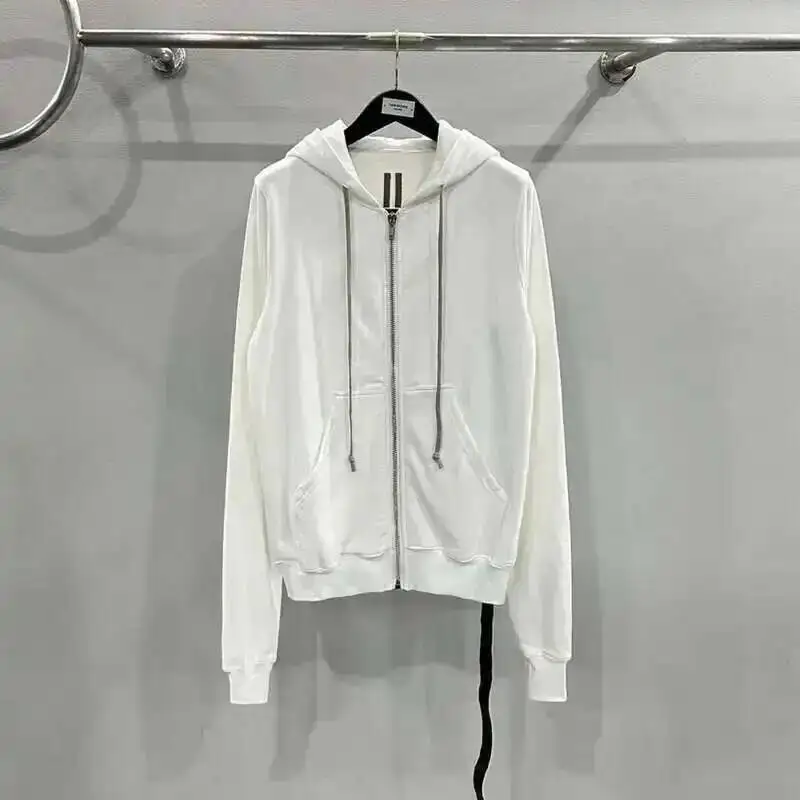 HKSH Spring New Men's Tide Punk Dark Hoodie Classic Black Coat Zipper Cardigan Hooded Long Sleeve Sweater Chic Sweatshirt HK0794 — zdjęcie 7