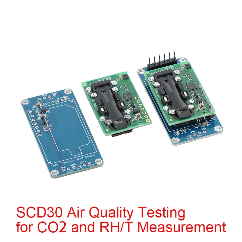 SCD30 CO2 Sensor Module with Qwiic Base Board Carbon Dioxide Temperature Humidity Air Quality Detection Sensor for Arduino ESP32