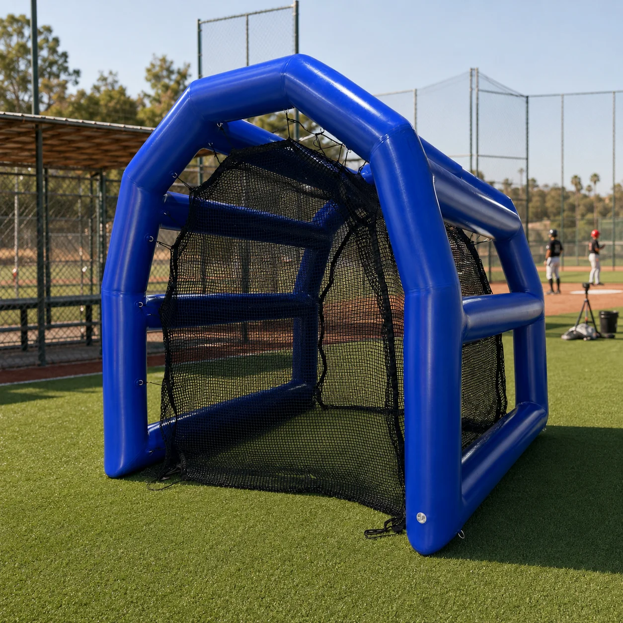 2027  Durable Inflatable Baseball Batting Cage Portable Baseball Training Net Golf Hitting Cage for Sports Events Rental