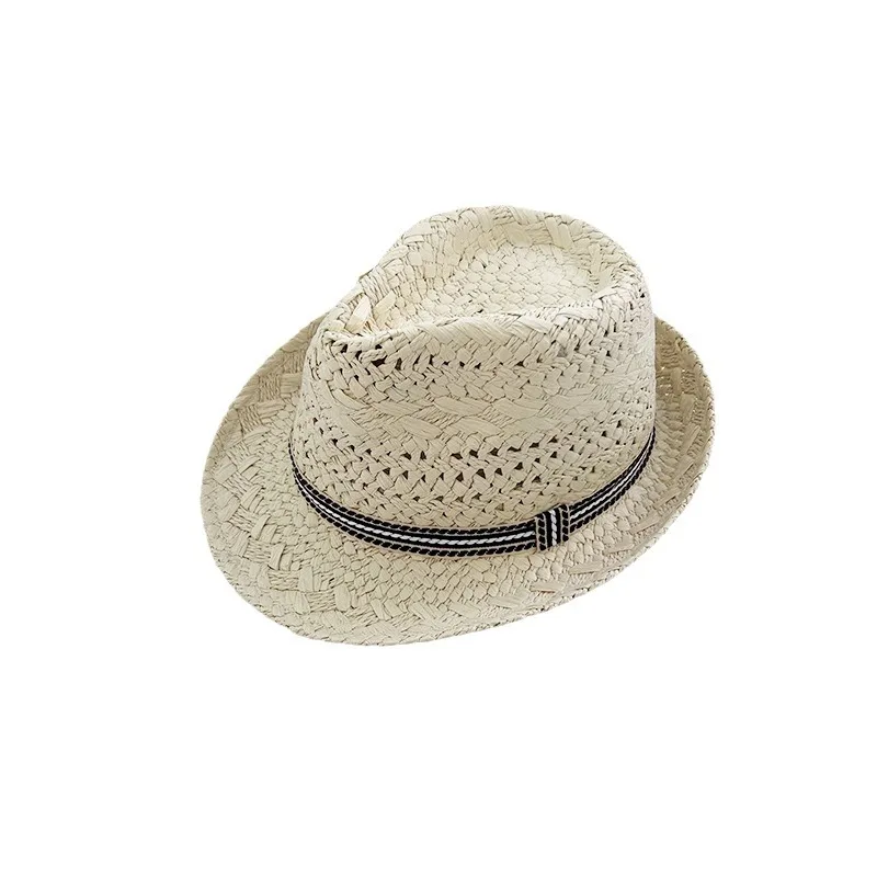 Golexury Women Fedoras Straw Hat Summer Parent-child Men British Jazz Hat Travel Sun Hat Outdoor Beach Panama Cap Wholesale