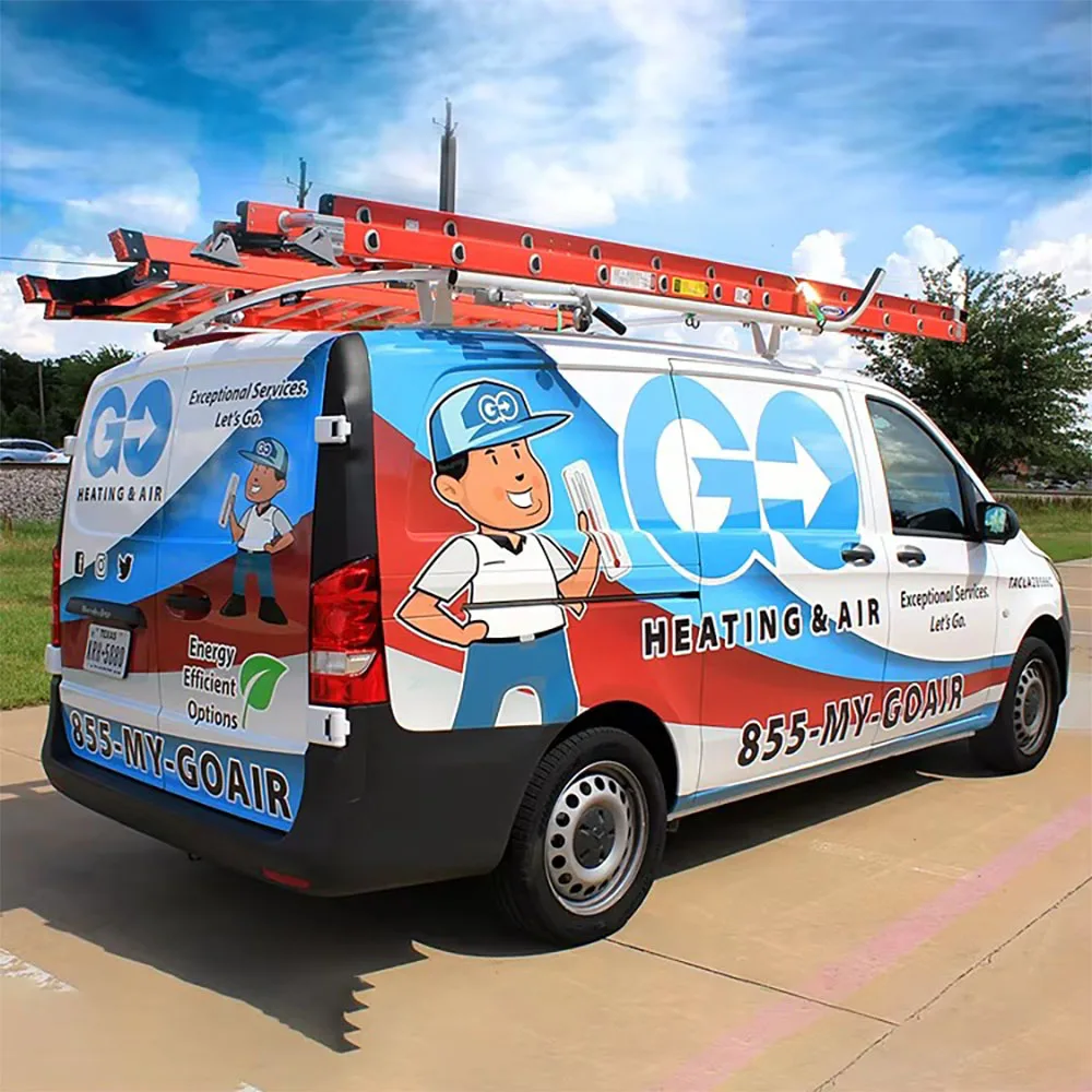 Custom Designed PVC Self-Adhesive Vinyl Business Graphics Van Food Truck Vehicle Wrapping Car Body Advertising Car Films