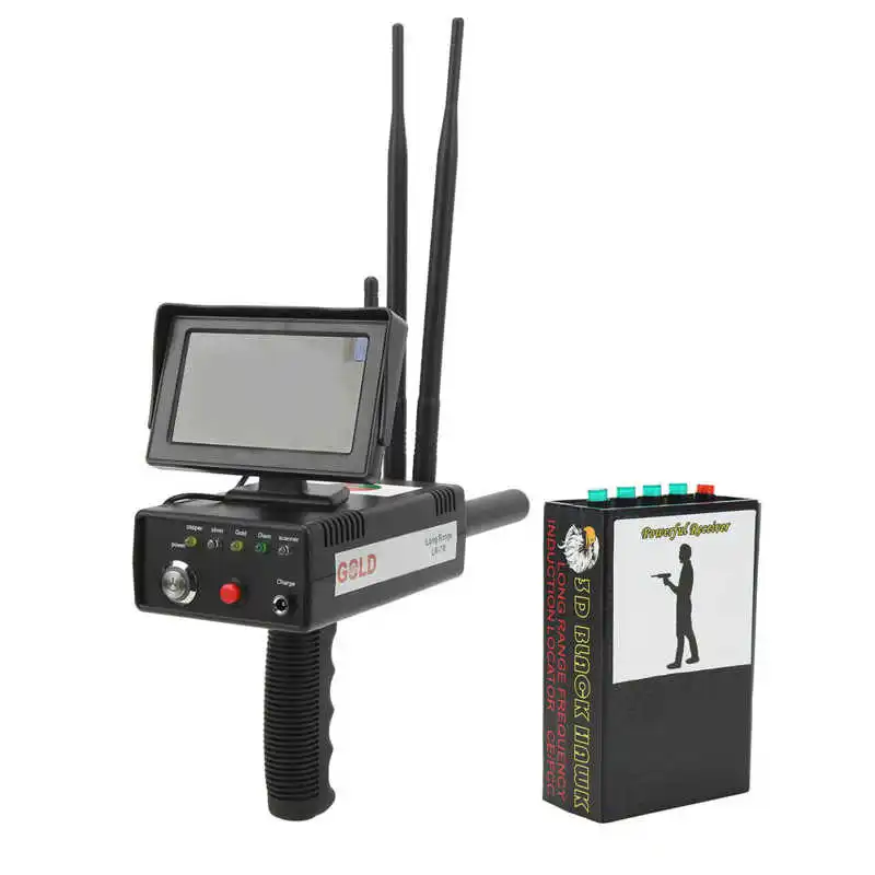 Long Range Metal Detector with Screen High Accuracy Treasure Finder Gold Silver Copper Tester AC100‑240V