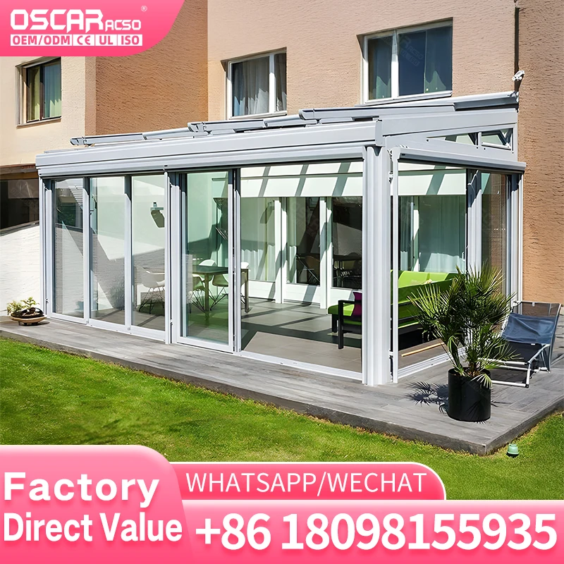 Multifunctional Aluminum Sunroom Factory Direct Customizable for Various Scenarios with Innovative Design in Europe and America