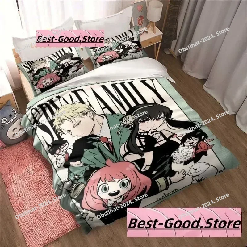 

3D Print Fashion Anime SPY FAMILY Bedding Set Boys Girls Twin Queen King Size Duvet Cover Pillowcase Bed boys Adult Bedroom