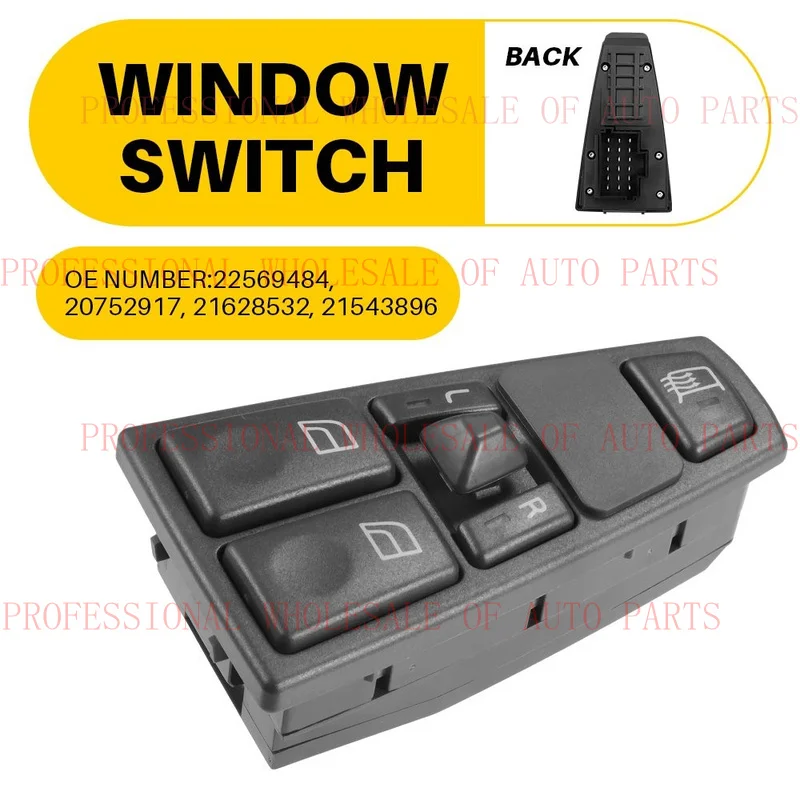 V+ 21628532 Window Switch Driver Master For 2005-2016 Volvo VN 2005 2006-2014 VNL E