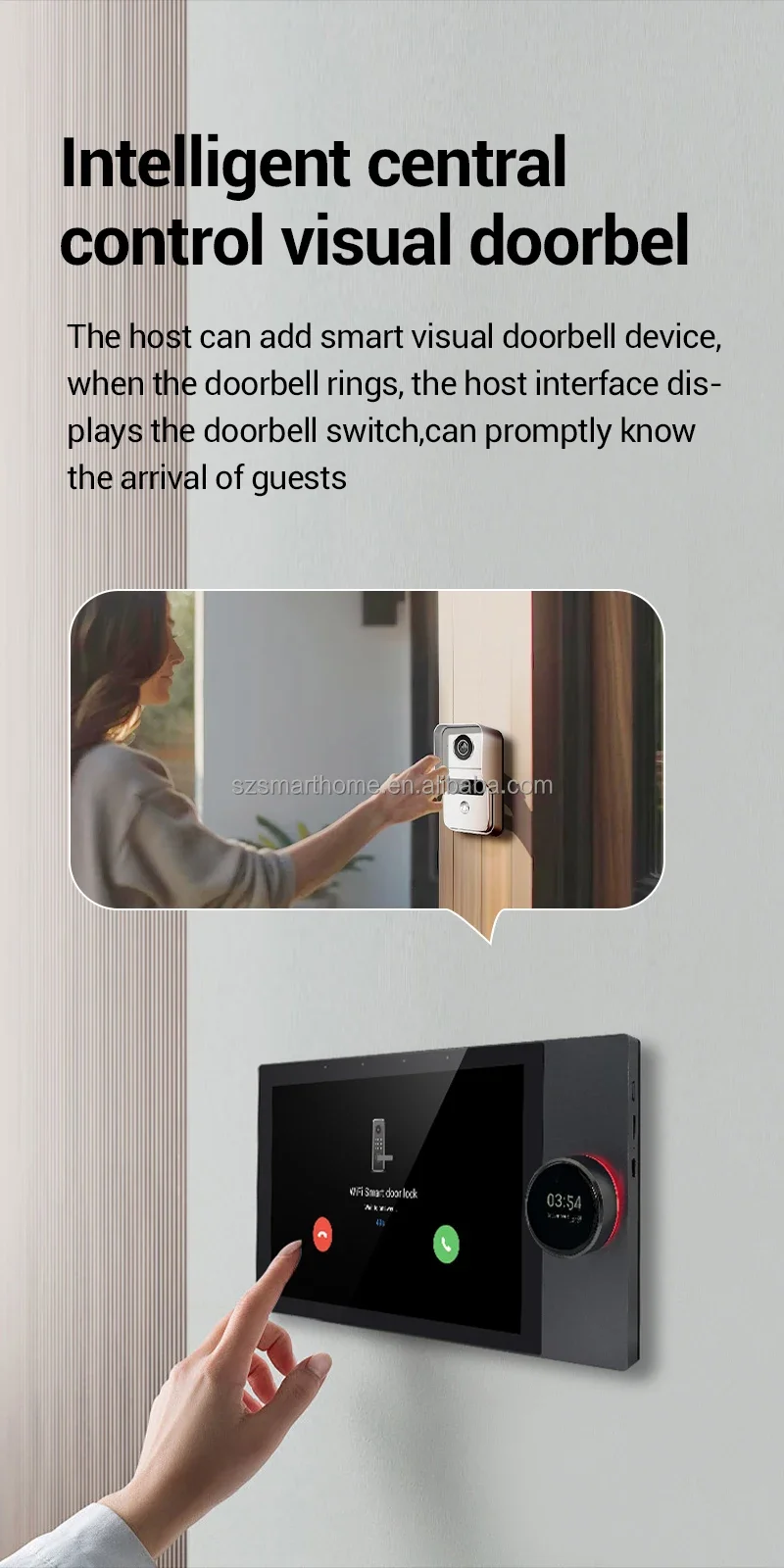 

Gold Seller Smart Home Theater System 8-Channel 10-Inch Touch Screen Wall Power Zigbee 4G 32G Control Panel Wireless P