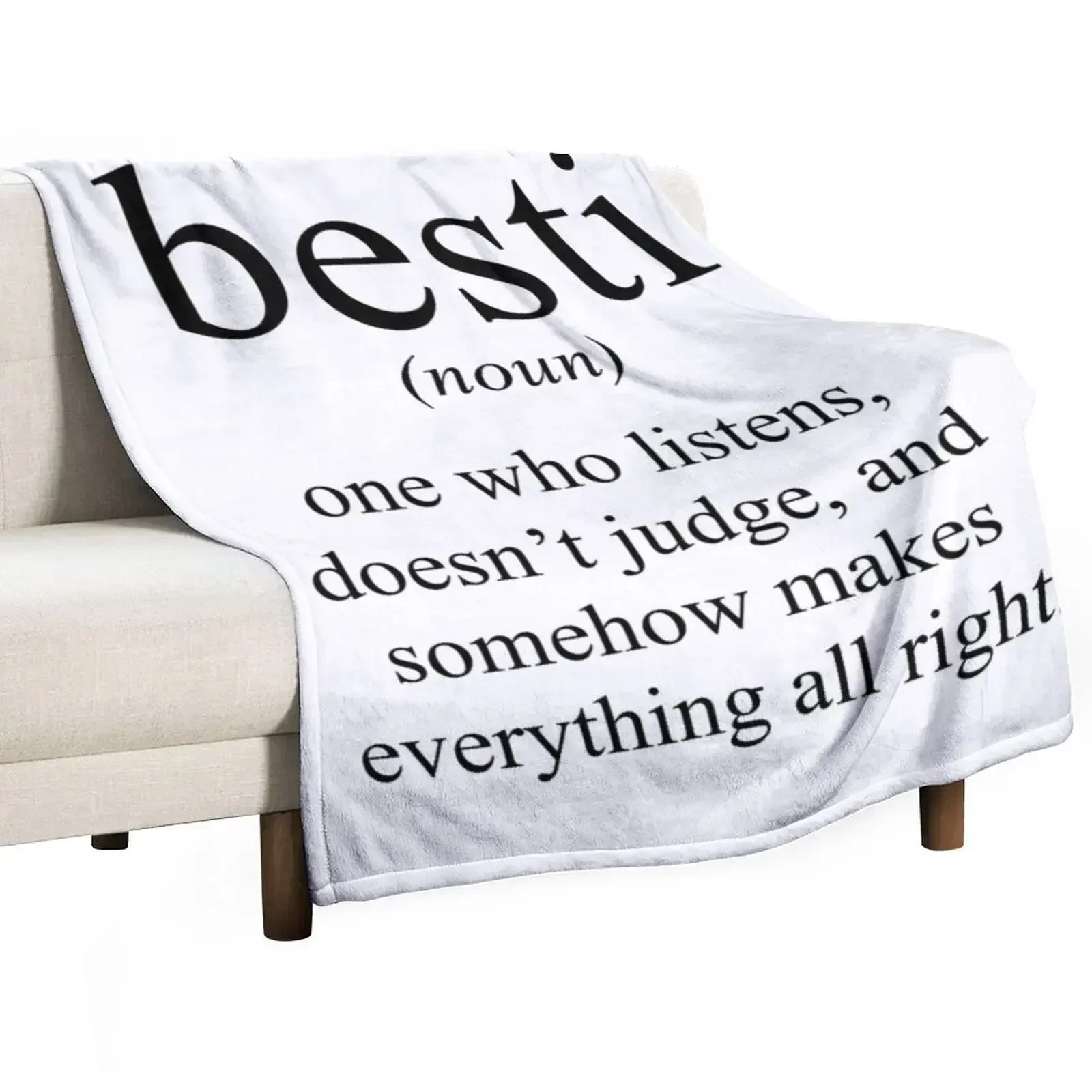 

Besties For 2 Girls Throw Blanket Winter beds Sofas Moving Blankets