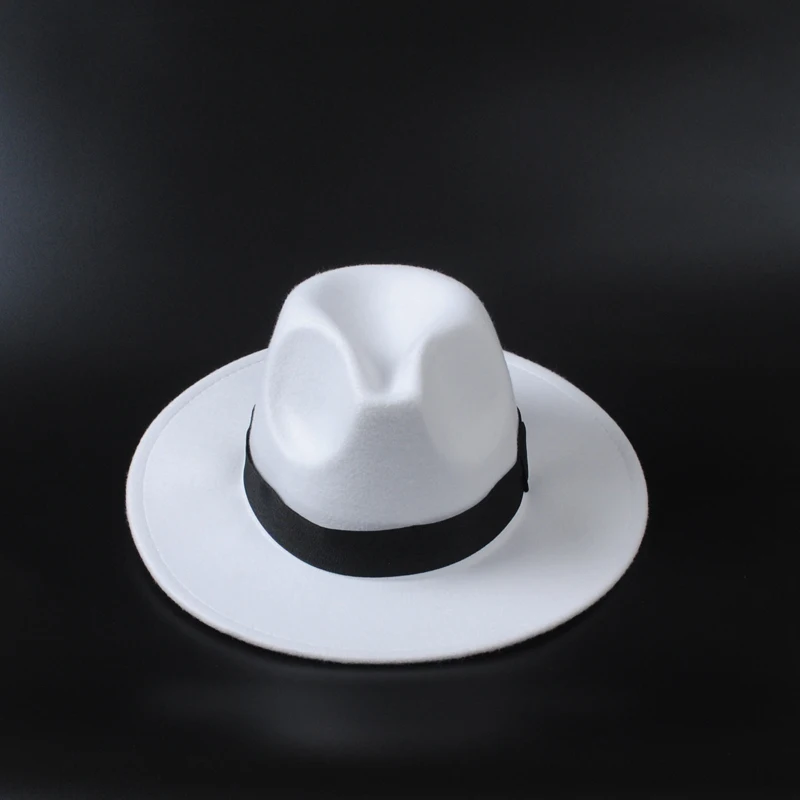 Topi Fedora's Muslim Dingin Topi Jazz Klassieke Vilten Topi Fedora Panama Casual Uch Pesta Panke Chapeau Luxe Chapeu Panama Masculino