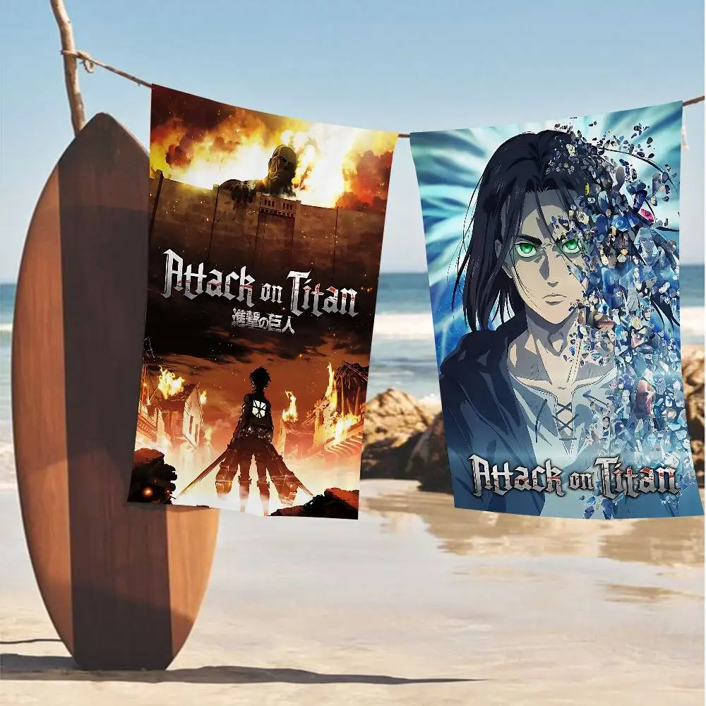 A-Attack on Anime T-Titanes Microfiber Printed Beach Towel Mountain Climbing Yoga Beach Swimming Running Absorbent Soft Towel