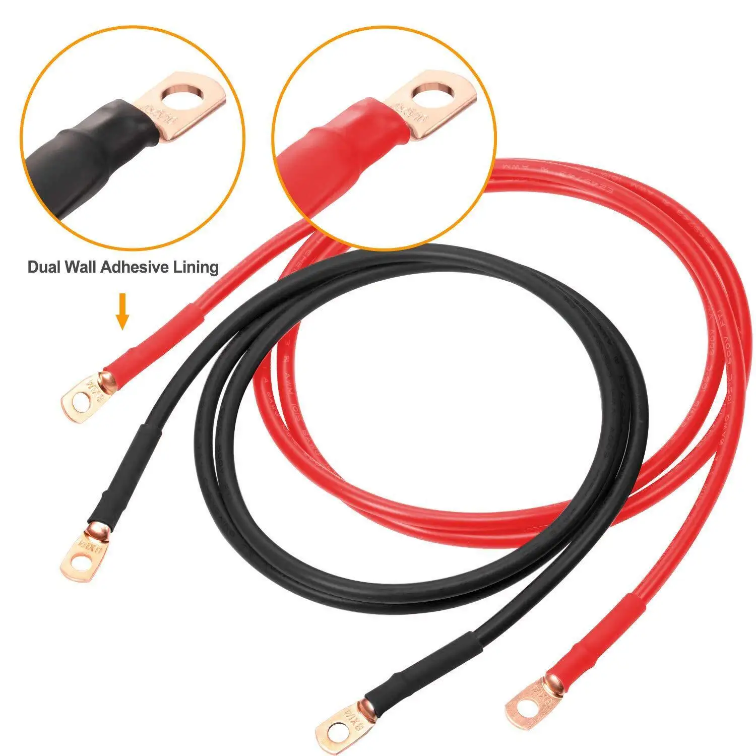 AWG Connecting Cable Terminal Heat Shrinkable tube Welding Cable Terminals Heavy Duty Electrical Installation Automotive Repair