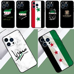 Syria flaga etui na telefon iPhone 15 14 13 12 11 Max XS X XR SE2 7 8 Plus 13 12 Mini etui Coque