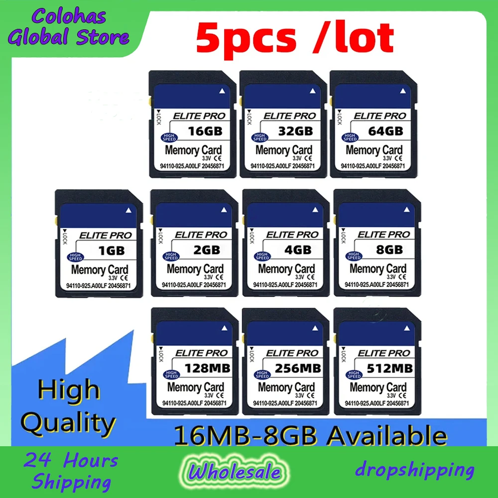 ゲーム用SDメモリカード,128MB, 256MB, 512MB, 1GB, 2GB, 4GB, 8GB, 16GB, 32GB, 5個セット